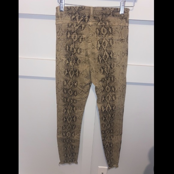 Zara Python Snake Print Fade Out Skinny Jeans NWT - Picture 10 of 10